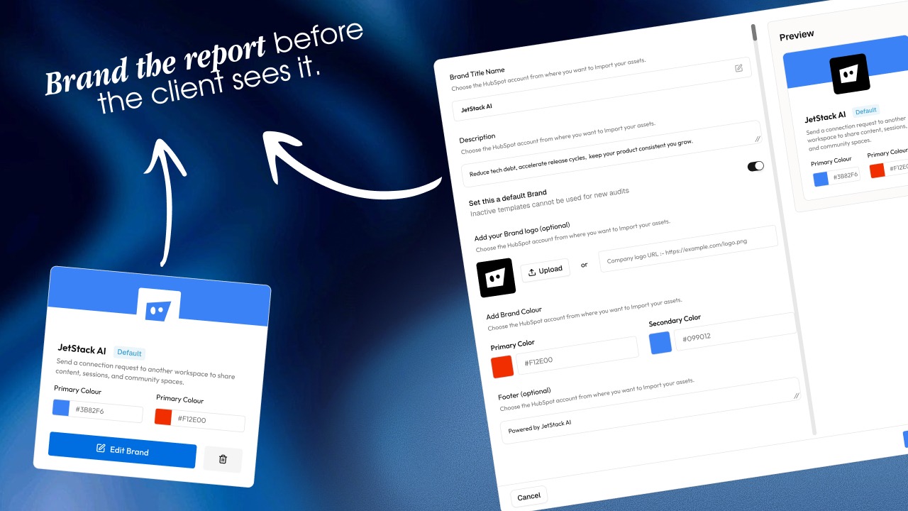 White Label Reports & Brand Customization